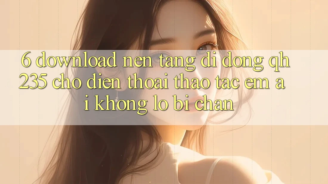 6. Download Nền tảng di động qh235 Cho Điện Thoại – Thao tác Êm ái Không Lo Bị Chặn 6. Download Nền tảng di động qh235 Cho Điện Thoại – Thao tác Êm ái Không Lo Bị Chặn