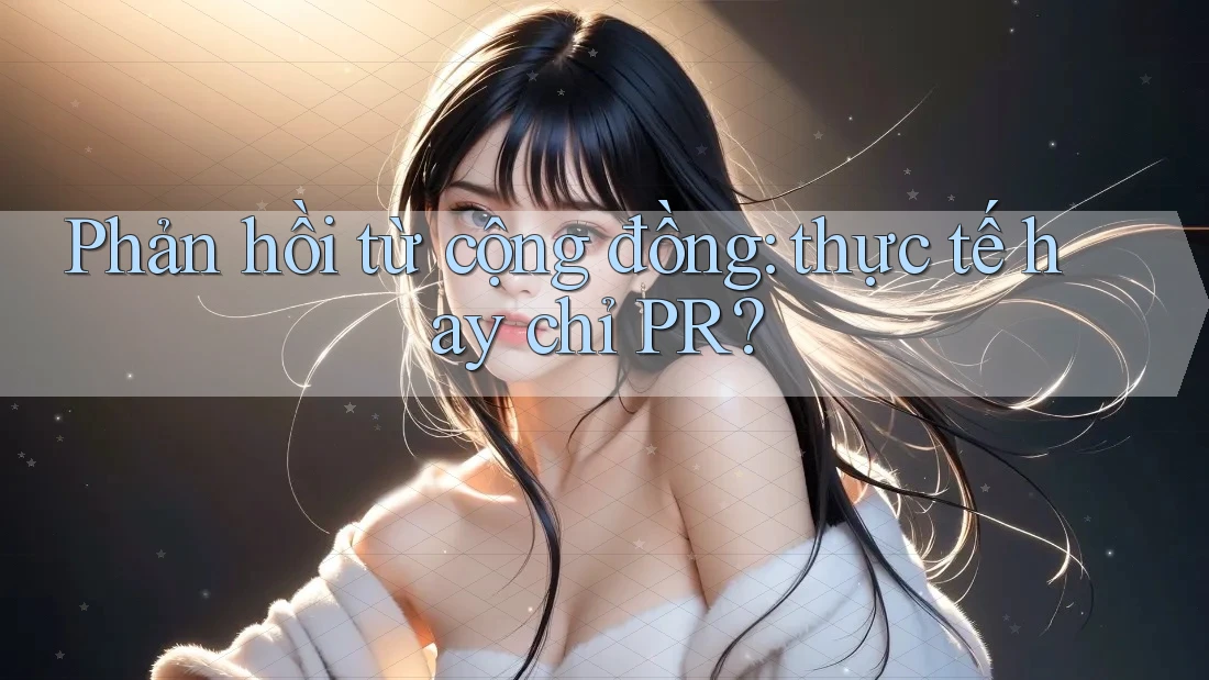 Phản hồi từ cộng đồng: thực tế hay chỉ PR? Phản hồi từ cộng đồng: thực tế hay chỉ PR?